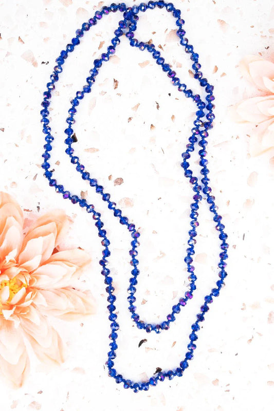 Blue Taryn Beaded Endless Necklace