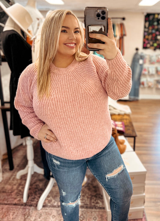 Candy Pink Knitted Sweater