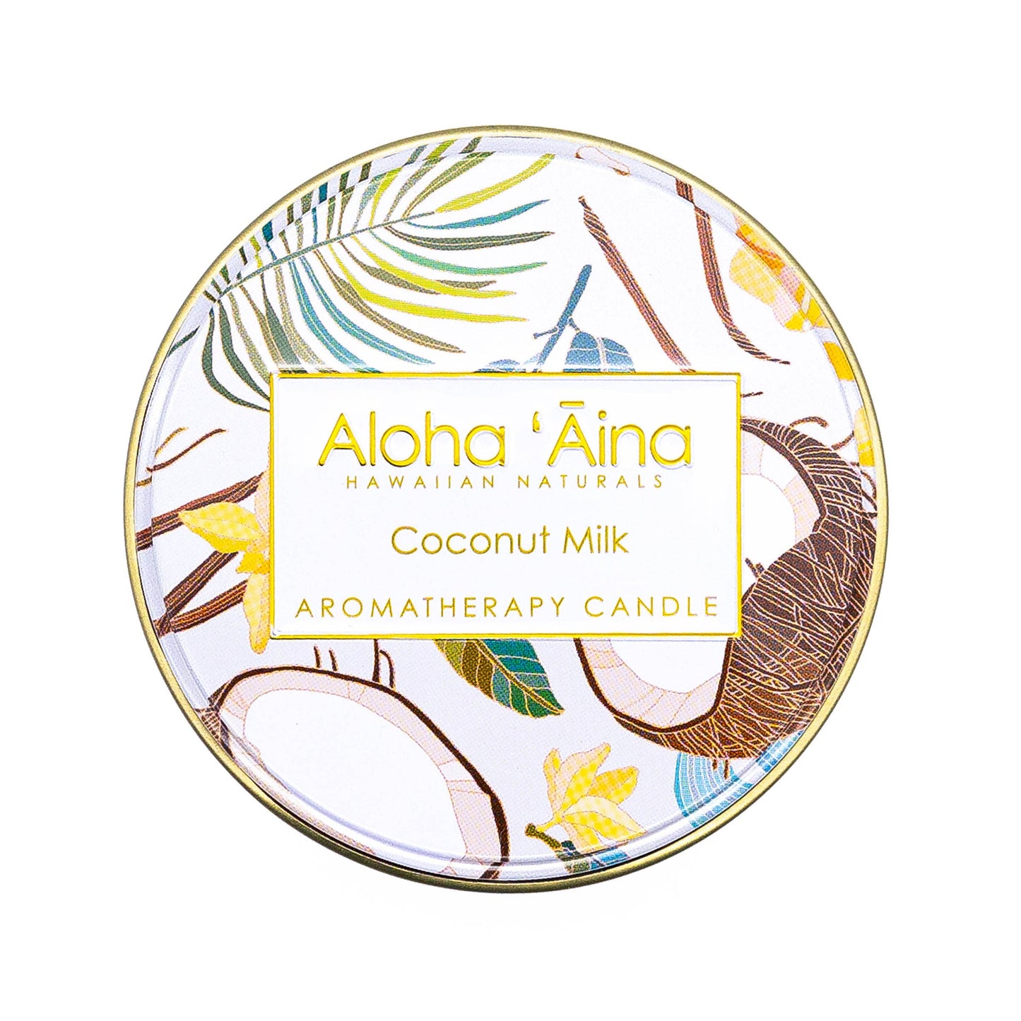 Coconut Milk Aloha 'Aina - Gold Tin Candle : Maui Soap Co