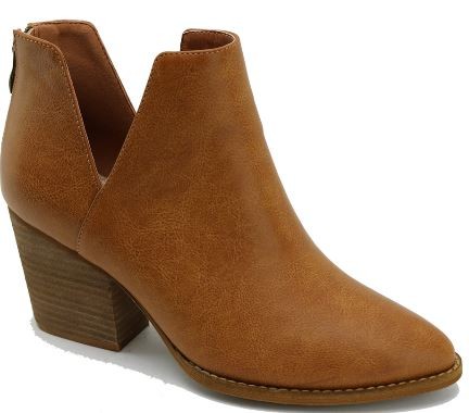 Camel V Cut Booties