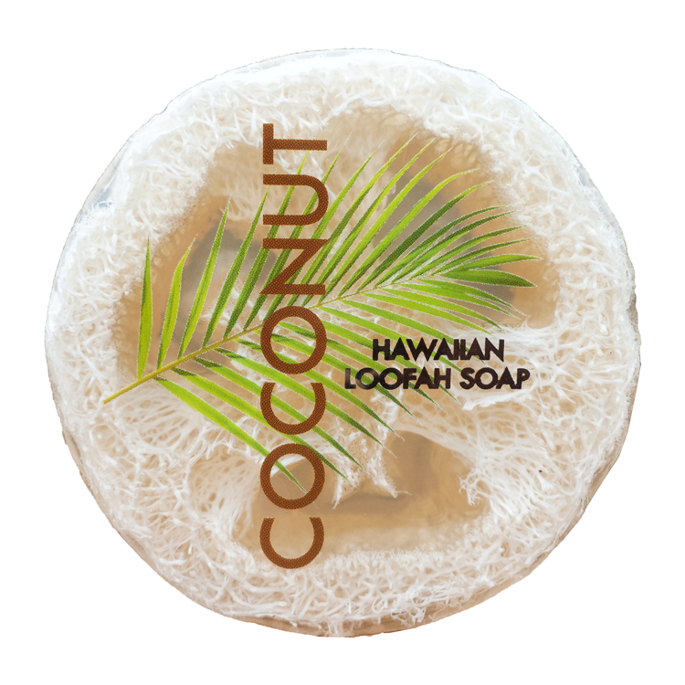 Coconut Sea Salt & Kukui Exfoliating Loofah Soap 4.75oz : Maui Soap Co