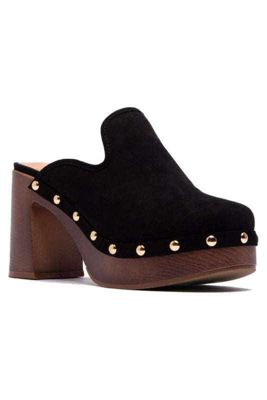 Black Studded Clog