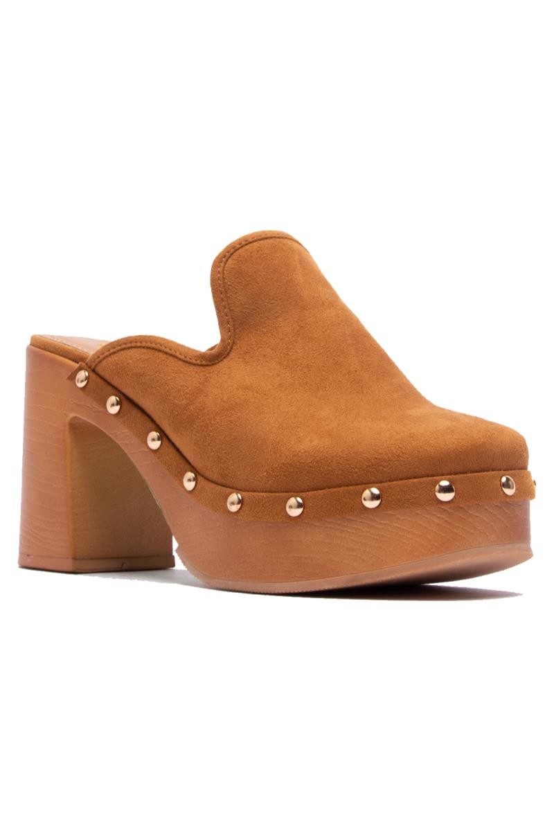 Camel Studded Clog