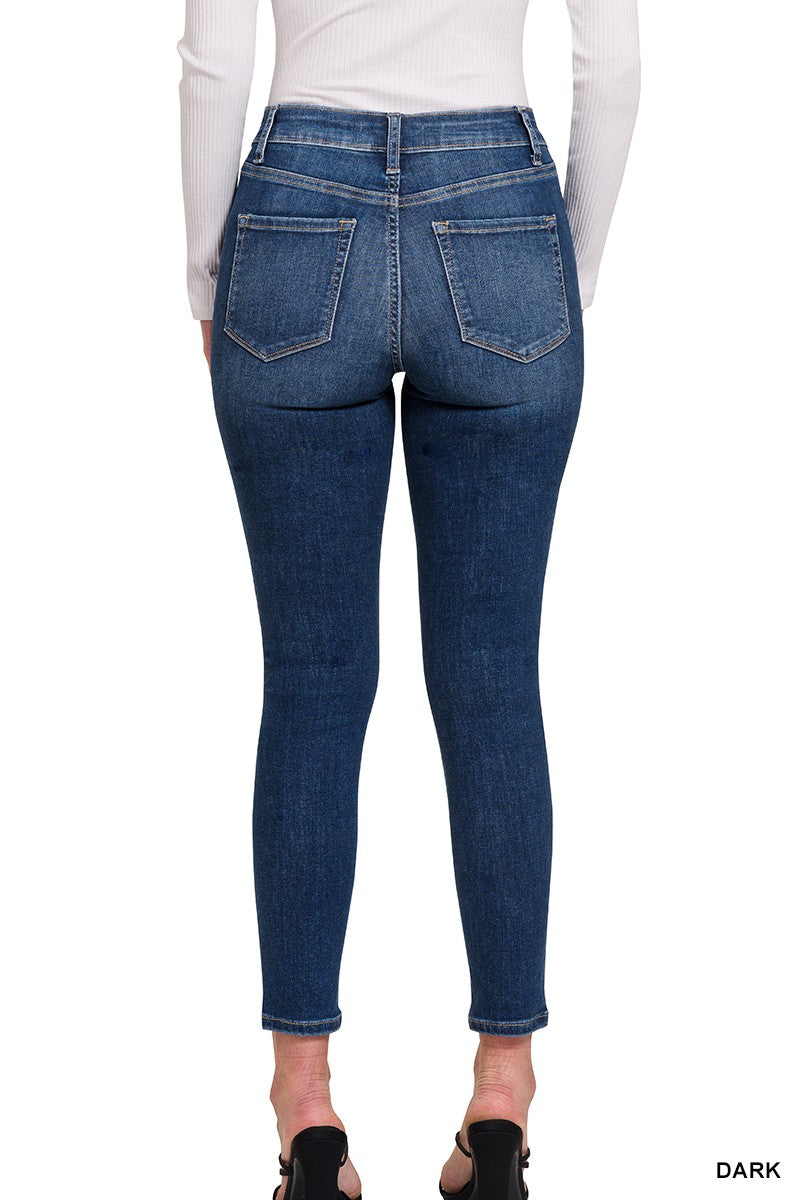 Dark Wash Jeans - High Waist Jegging