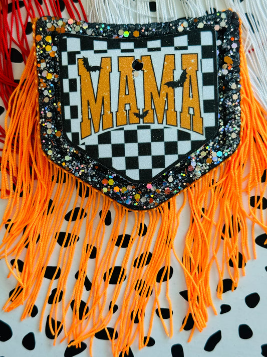 Bat Mama Pocket Freshie with Fringe