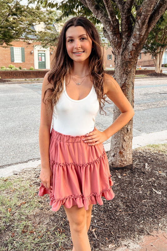 Ash Rose Ruffle Skirt