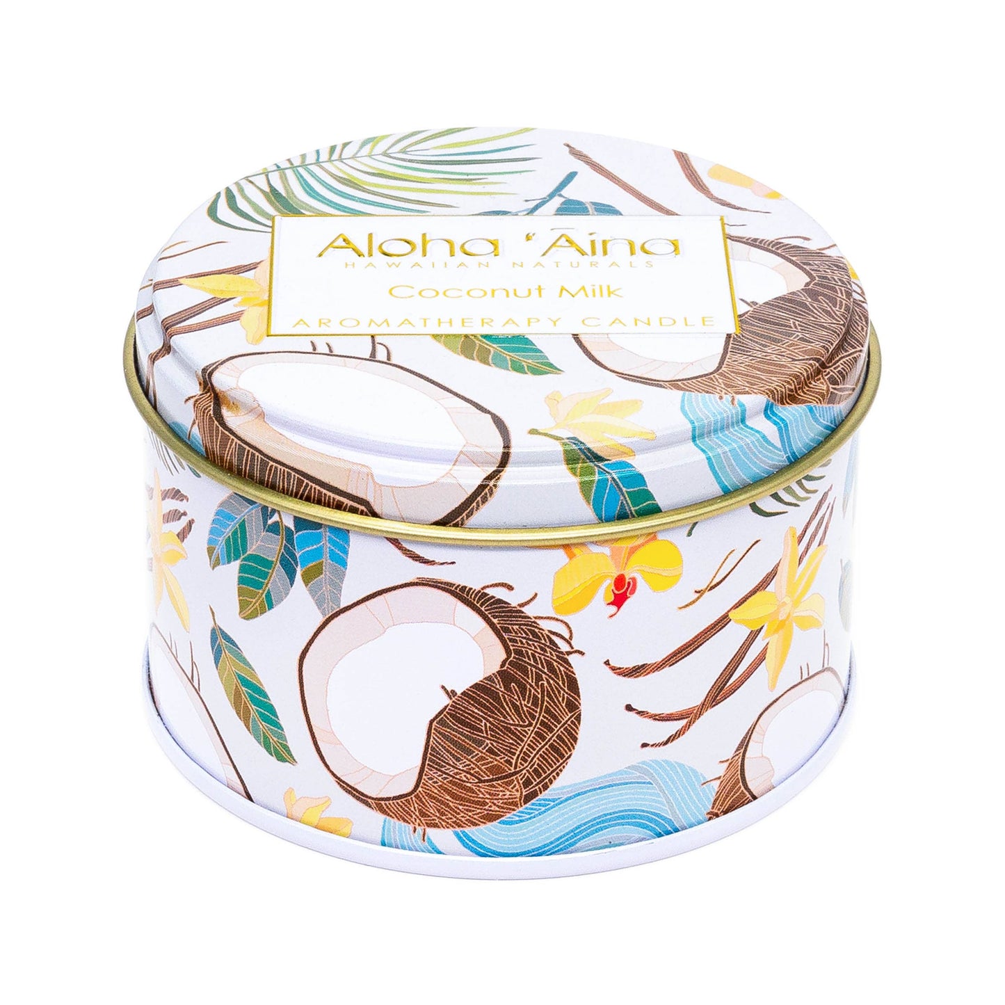 Coconut Milk Aloha 'Aina - Gold Tin Candle : Maui Soap Co