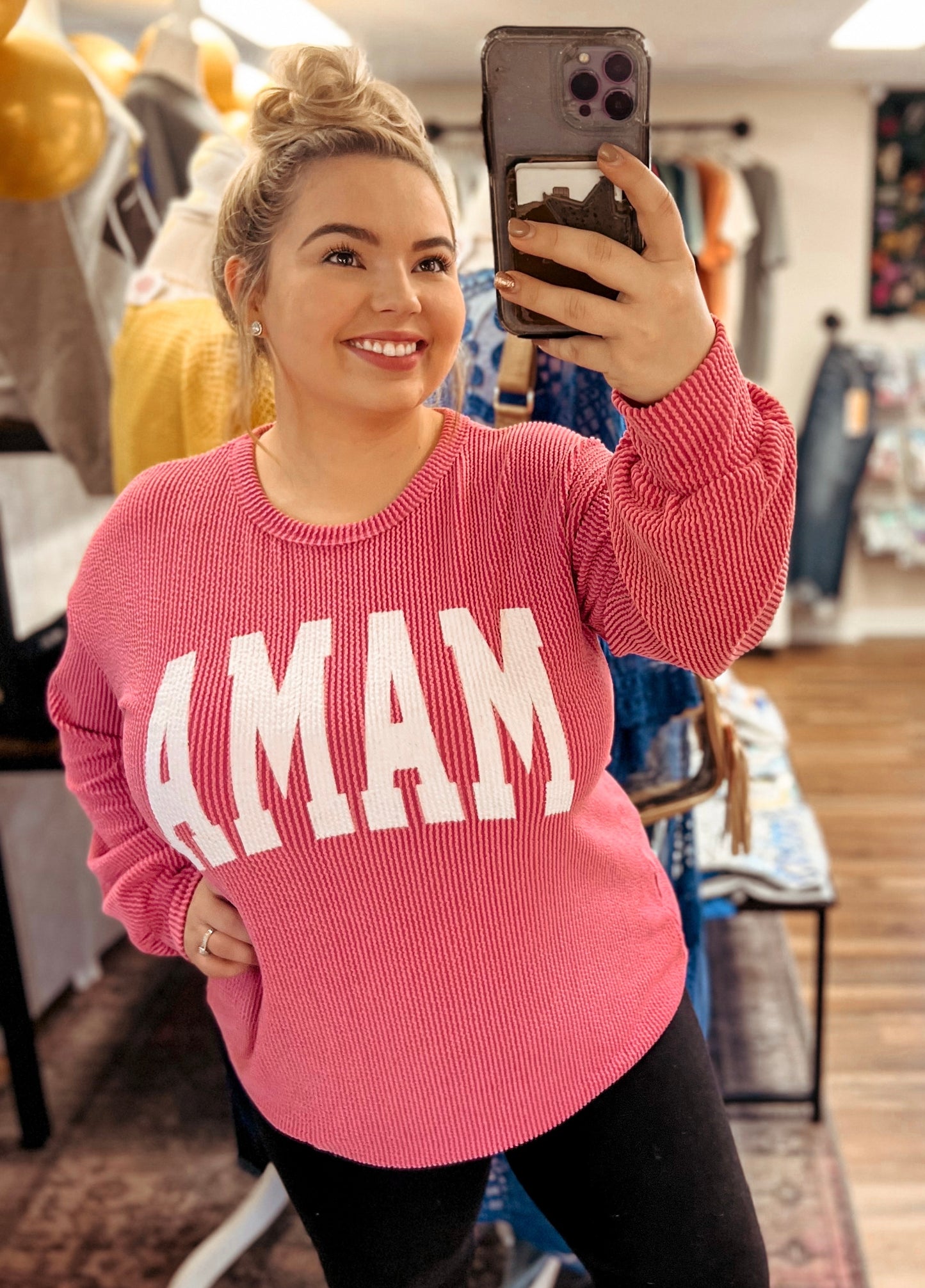 Pink Mama Corded Pullover