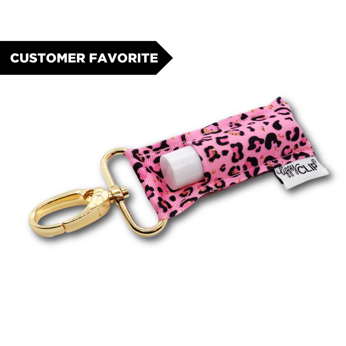 Pink Leopard LippyClip® Lip Balm Holder for Chapstick