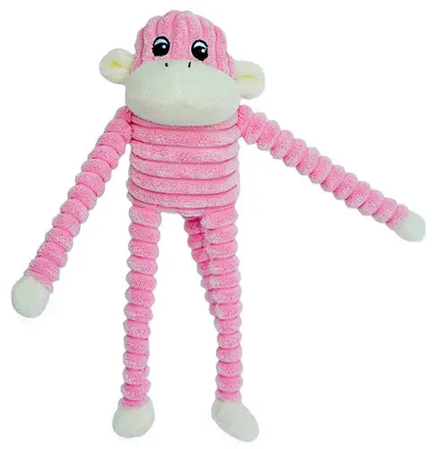 Zippypaws Spencer Crinkle Monkey Pink Small
