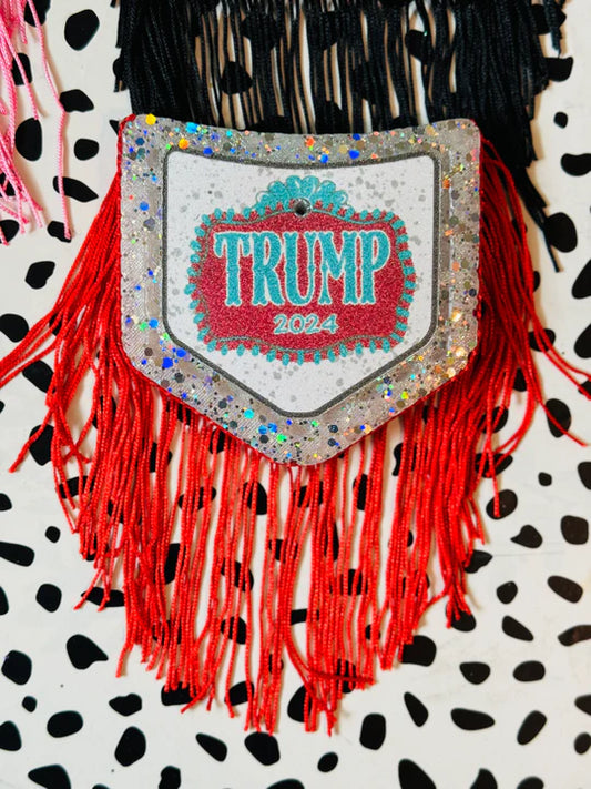 Trump 2024 Pocket with Fringe Freshie