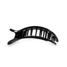 Jet Black Flat Round Teleties Clip