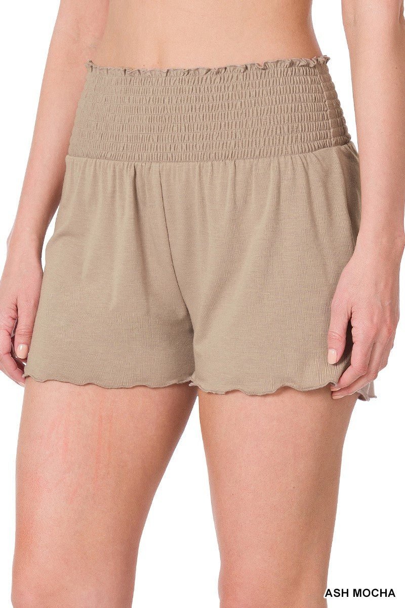 Ash Mocha Zenana Lightweight Shorts