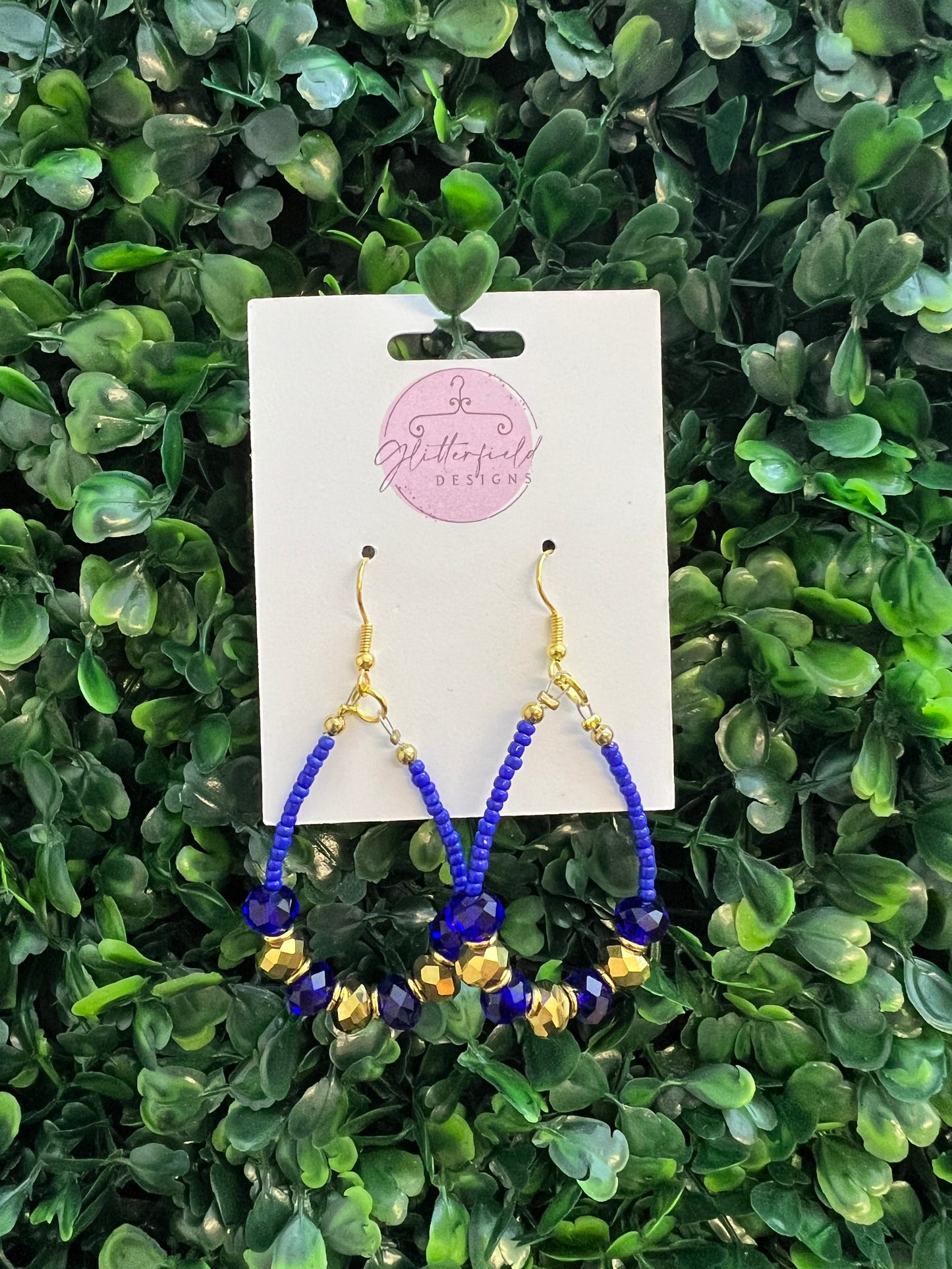 Blue & Gold Earrings