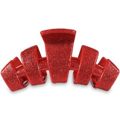 Red Glitter Tiny Teleties Clip