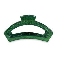 Green Glitter Medium Open Teleties Clip