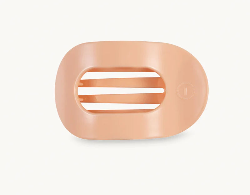 Peach Fuzz Large Flat Round Teleties Clip