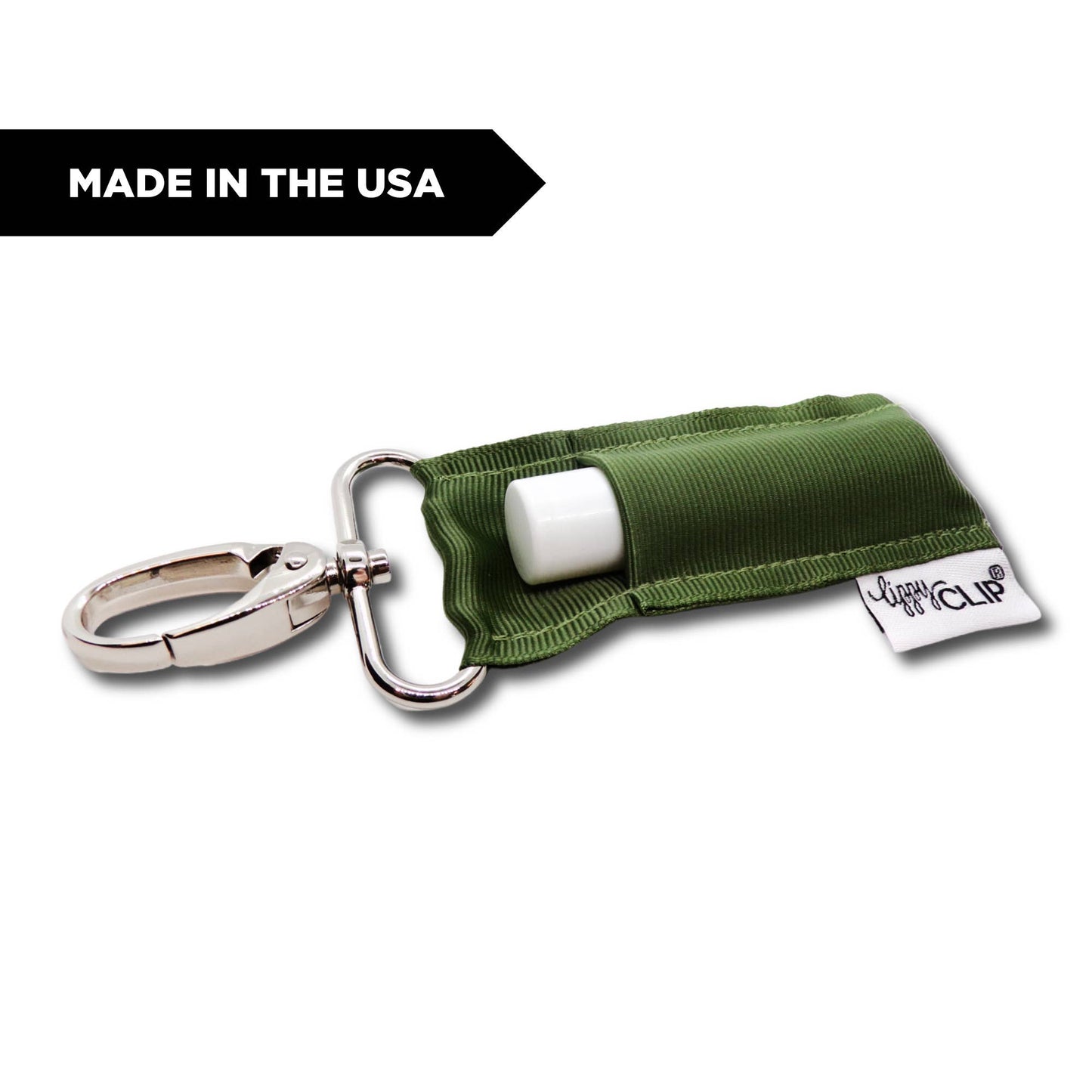 CLASSIC: Olive LippyClip® Lip Balm Holder for Chapstick