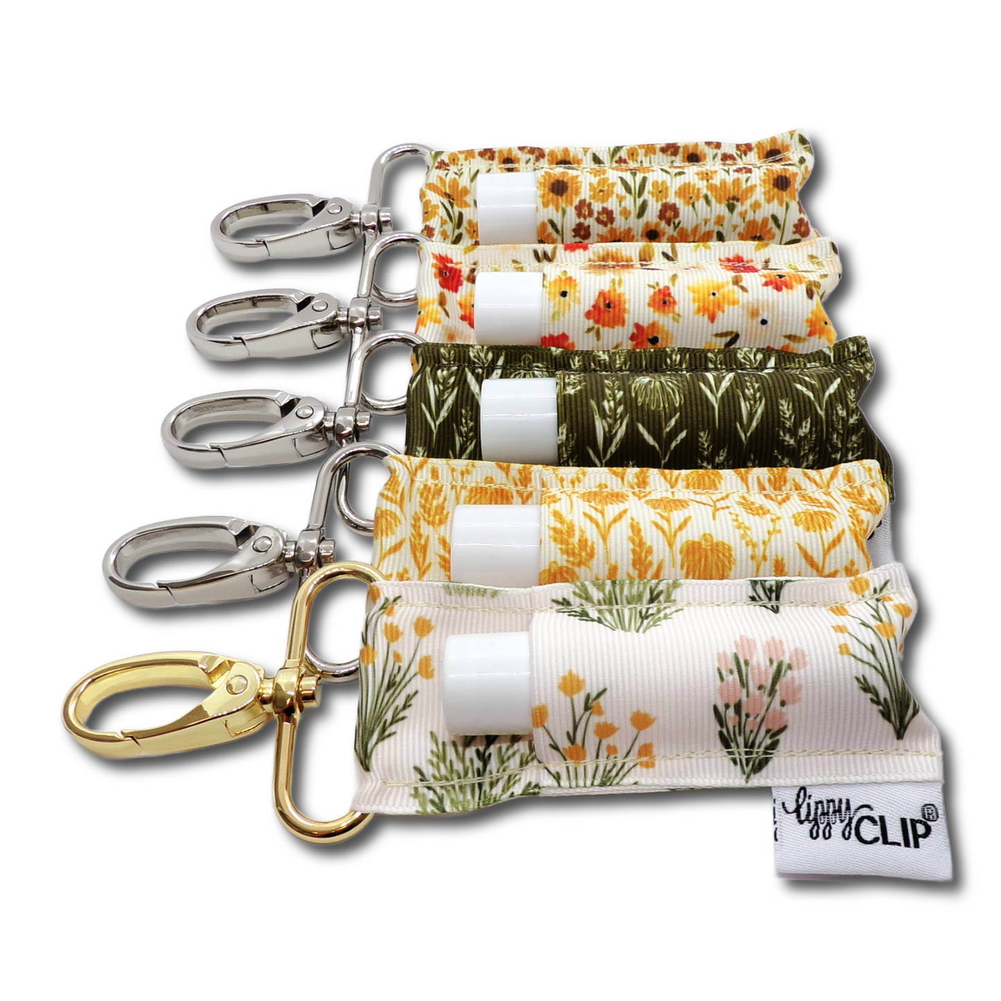 Yellow and Orange Wildflowers LippyClip® Lip Balm Holder