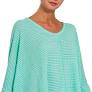 Mint 3/4 Sleeve Jacquard Sweater