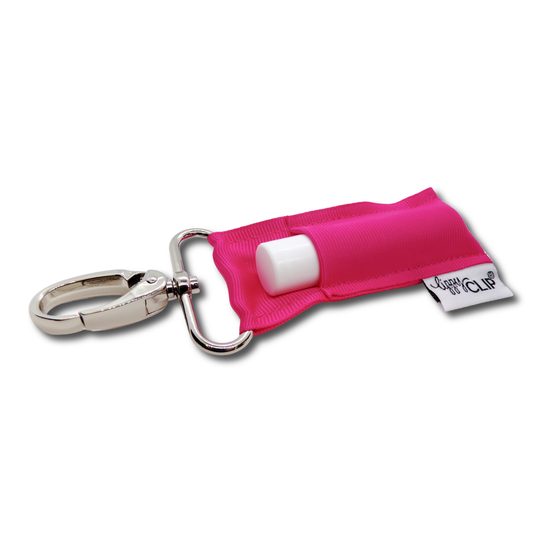 CLASSIC: Fuchsia LippyClip® Lip Balm Holder for Chapstick