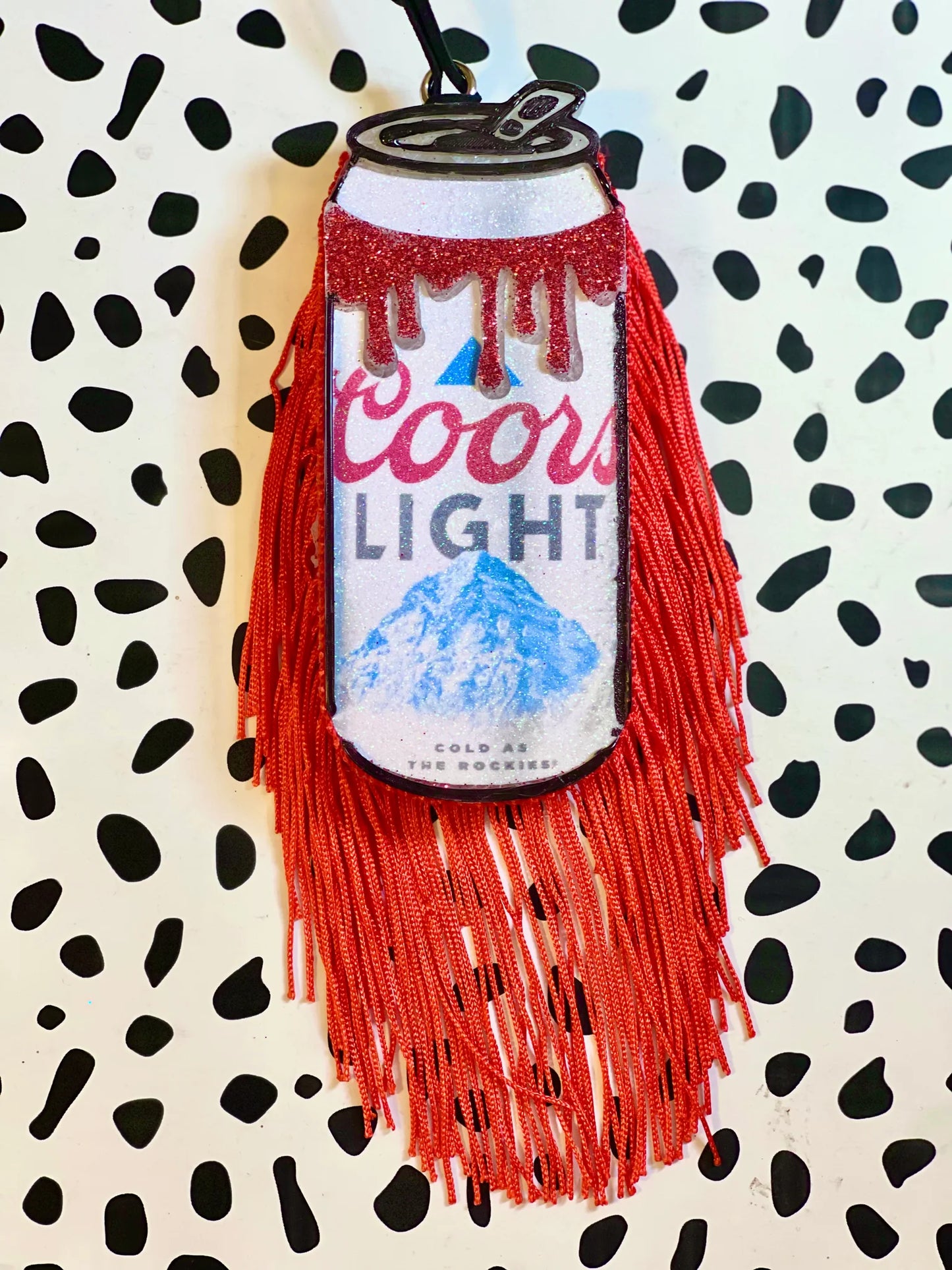 Coors Light Can Freshie with Fringe