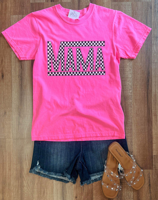 Mama Checkered Tee