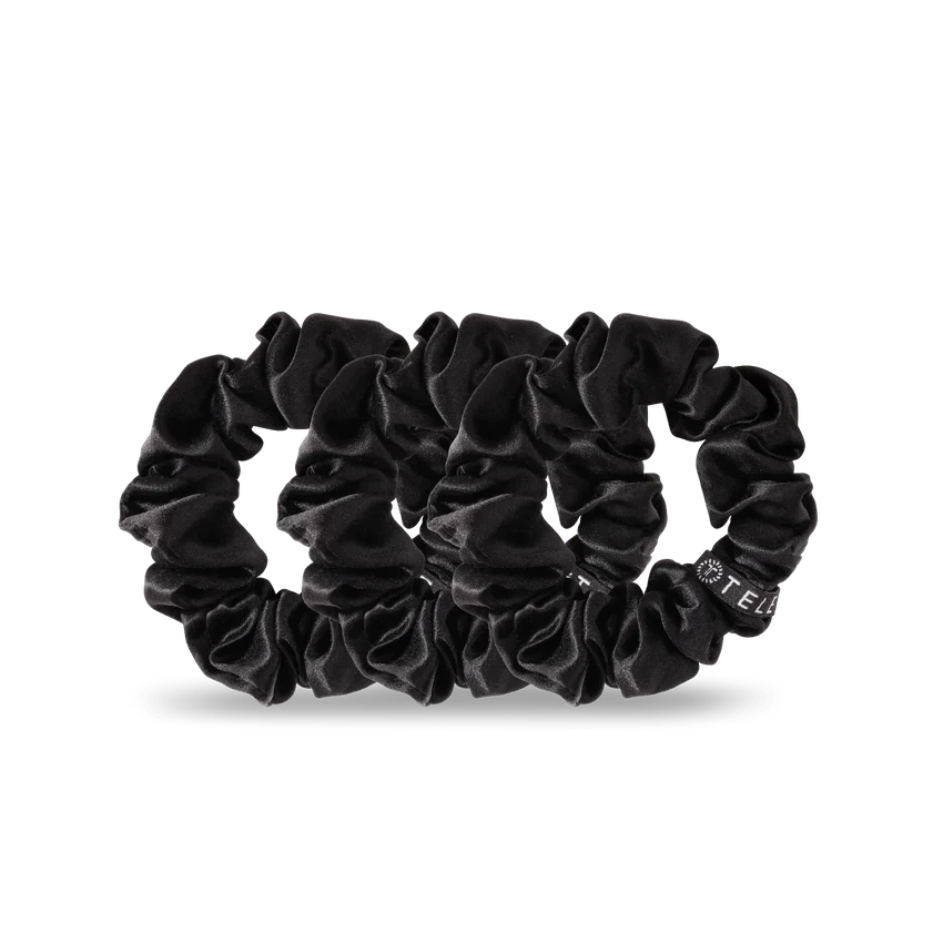 Jet Black Small Scrunchies