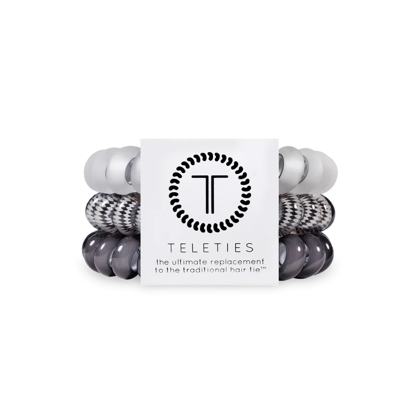 Silver Flames Teleties Hair Ties