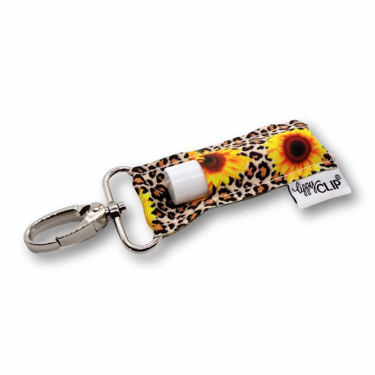 Leopard Sunflower Lippyclip