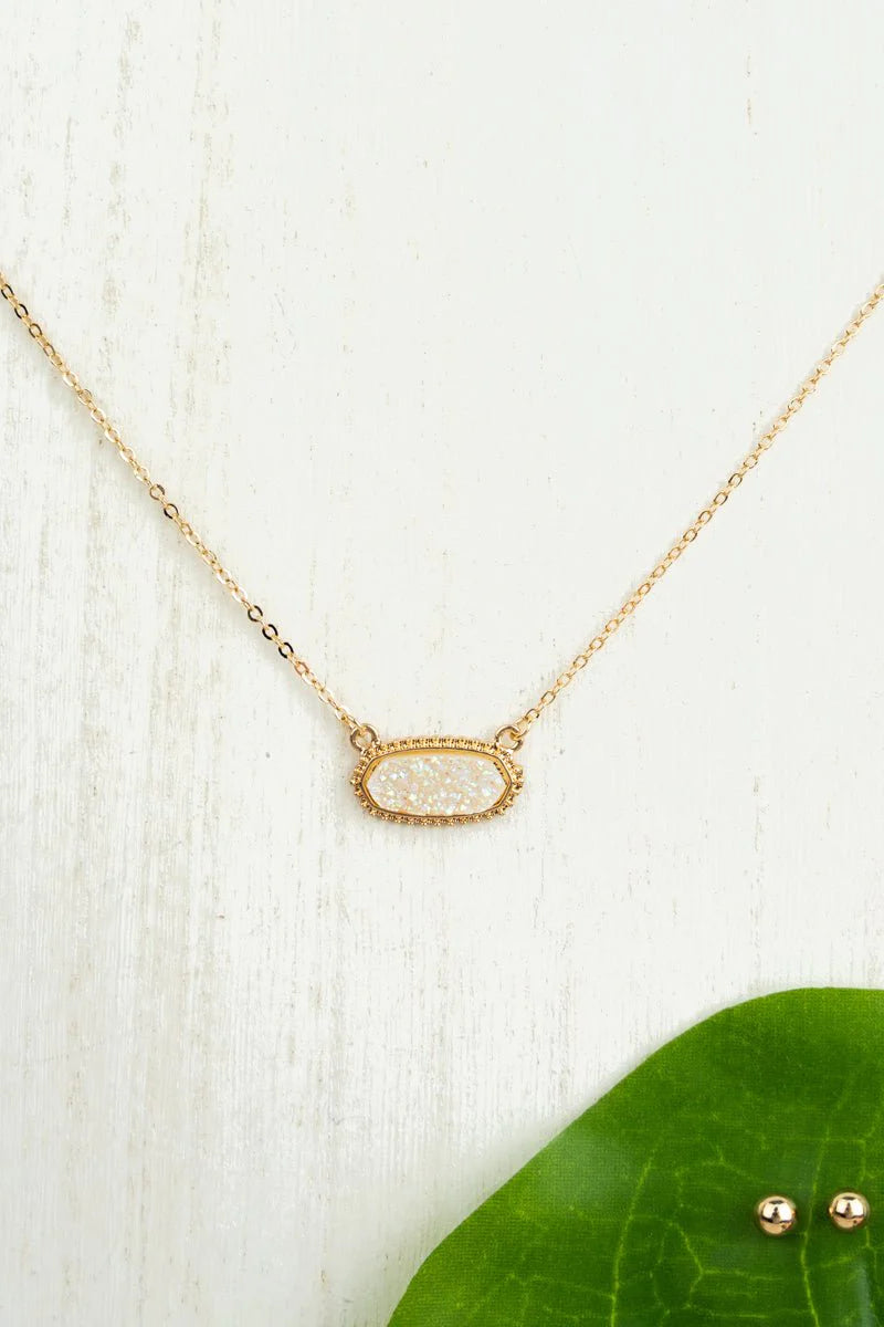 Iridescent Druzy Necklace